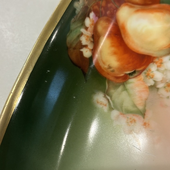 Shallow Bowl with Hand Painted Fruit - Picture 3 of 6